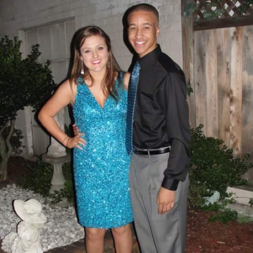 Sequin Scalia short prom dress